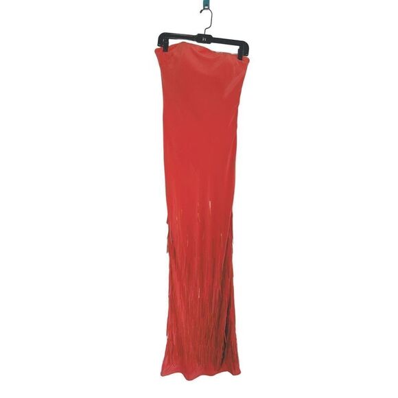 Cult Gaia Anisa Silk Gown in Rouge US6 - Picture 7 of 8